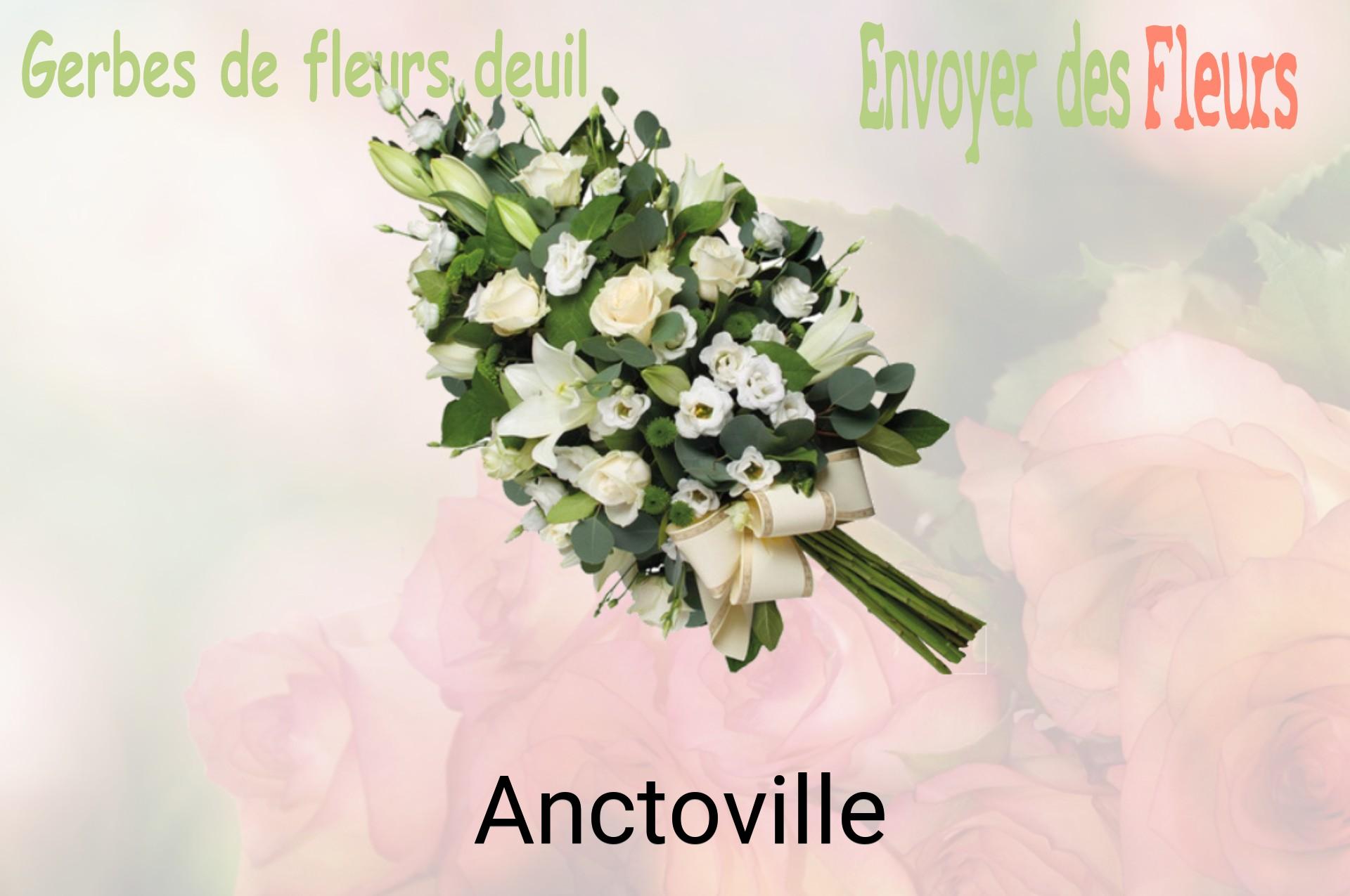 Gerbe de fleurs de deuil livrée à Anctoville